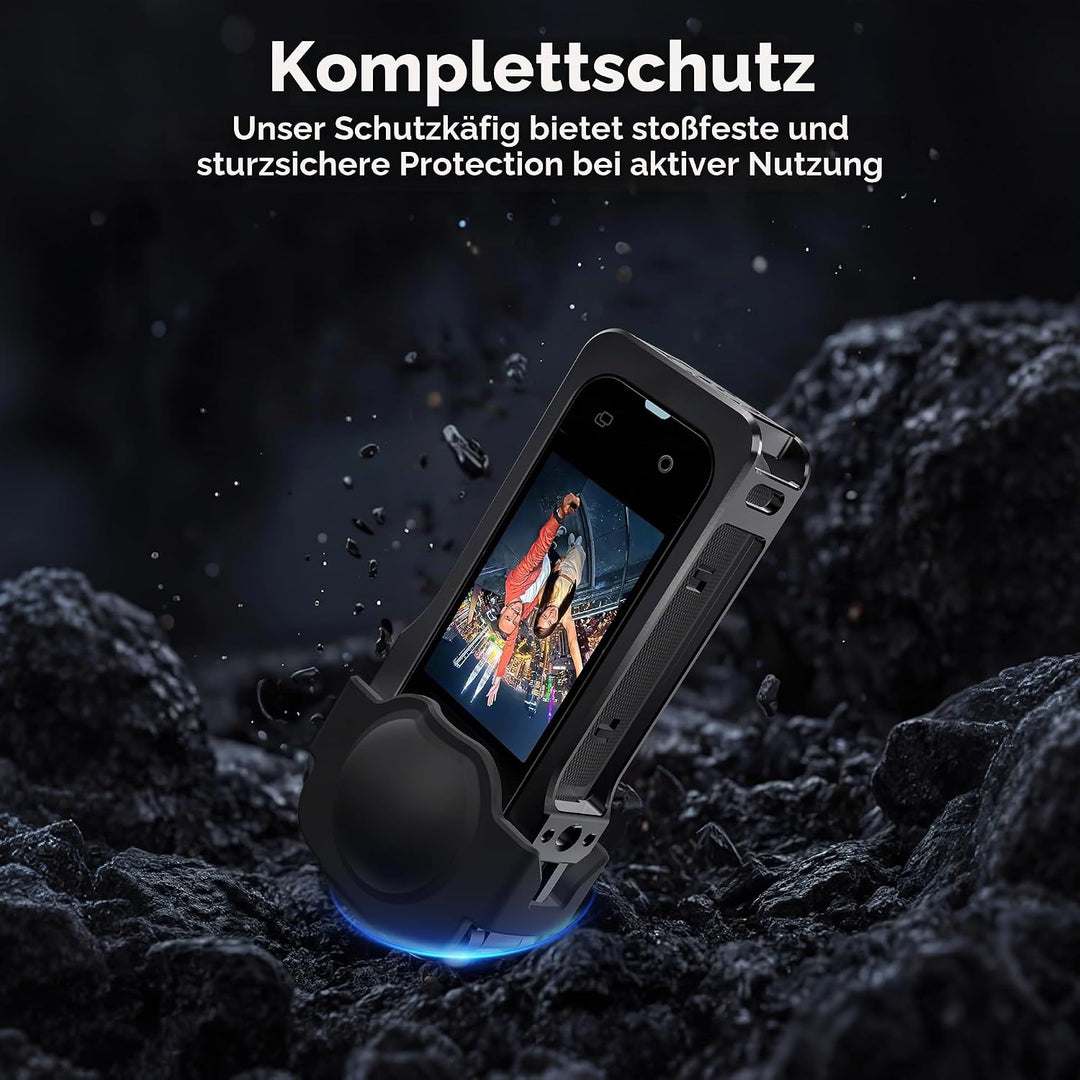 Utility Frame für Insta360 X5, Metallgehäuse für Insta 360 X5 Zubehör, Schutzkäfig mit Silikon-Objek