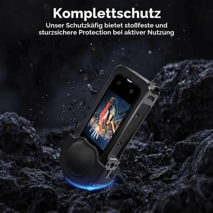 Utility Frame für Insta360 X5, Metallgehäuse für Insta 360 X5 Zubehör, Schutzkäfig mit Silikon-Objek