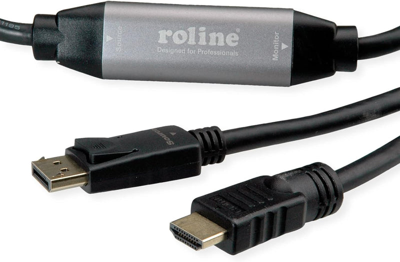 ROLINE DisplayPort Kabel DP - UHDTV, ST/ST, schwarz, 10 m, 10 m