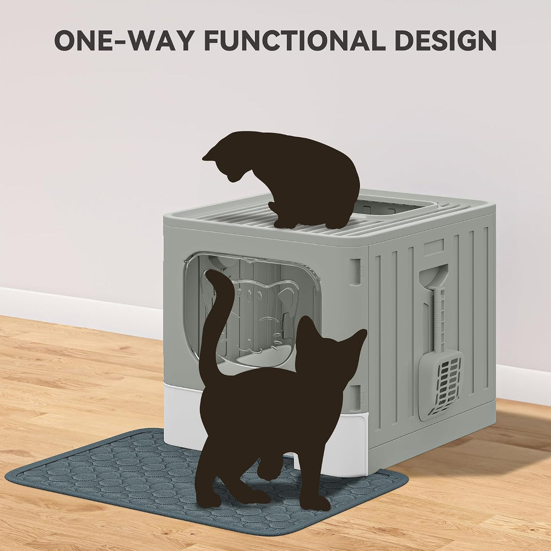 YITAHOME Katzenklo mit Deckel, grosse geschlossene Katzentoilette, haubenartiges geruchloses Anti-Sp