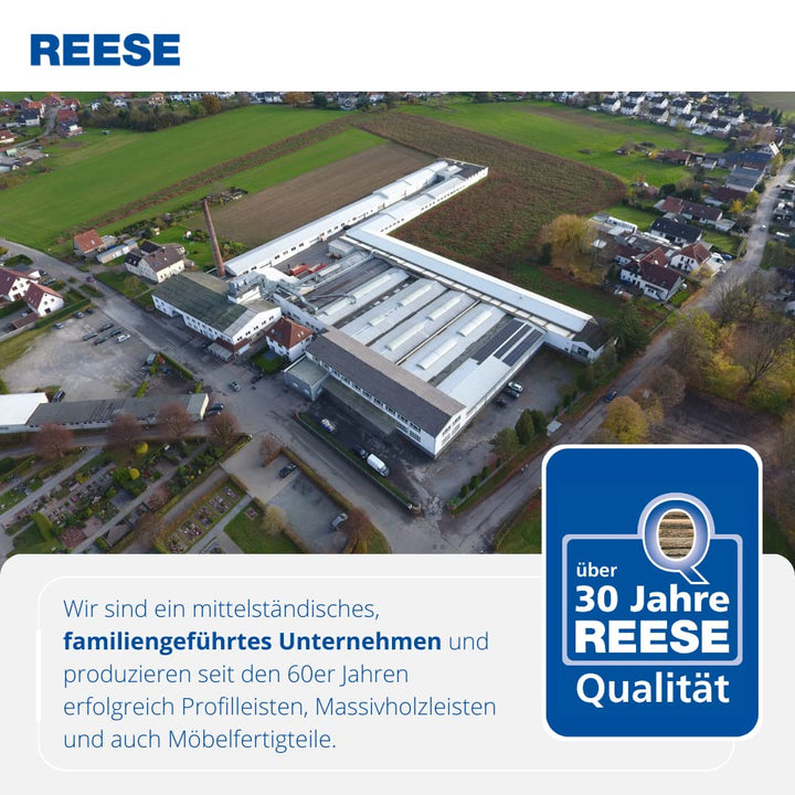 REESE Sockelleisten Schwarz | Weimarer Profil | MDF Folie | 60mm Höhe | 15 Stück / 34,5 lfm 60mm 15