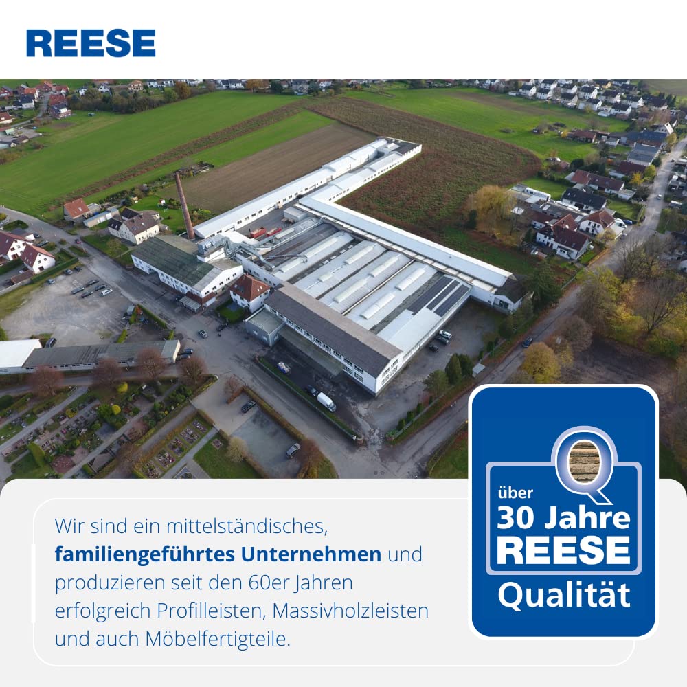 REESE Sockelleisten Schwarz | Weimarer Profil | MDF Folie | 60mm Höhe | 10 Stück / 23 lfm 60mm 10 St