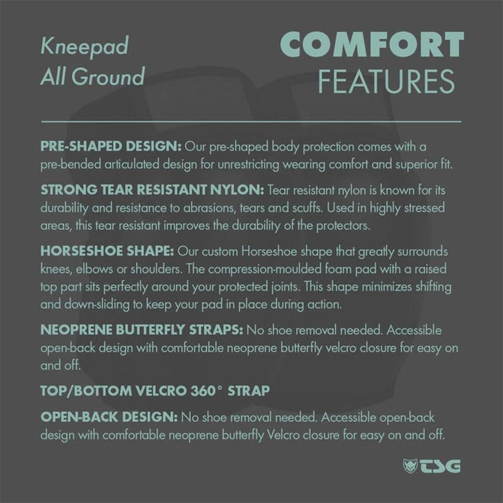 TSG Kneepad All Ground Schützer XS Schwarz, XS Schwarz