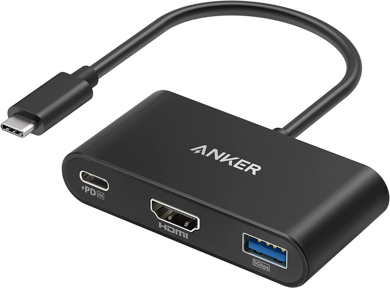 Anker USB C Hub, PowerExpand 3-in-1 USB C Hub mit 4K HDMI, 100W Power Delivery, USB 3.0 Datenschluss