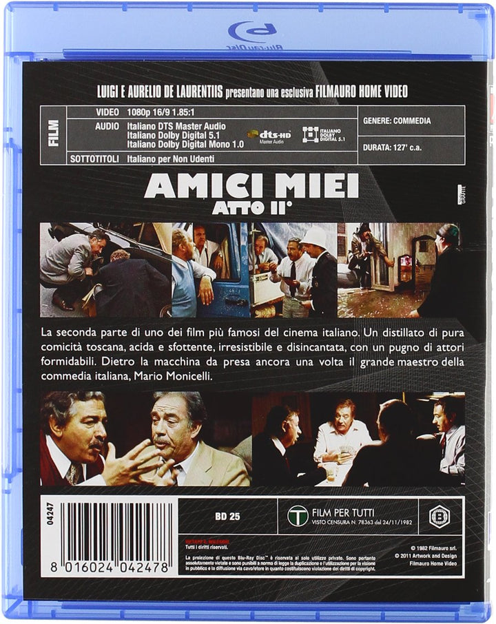 Amici miei - La trilogia [Blu-ray] [IT Import], Blu-ray