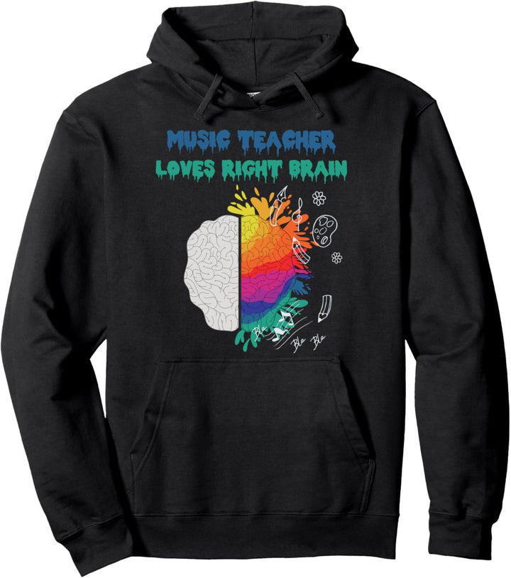 ALLE MUSIKLEHRER LIEBEN RIGHT BRAIN FUNNY HALLOWEEN Pullover Hoodie