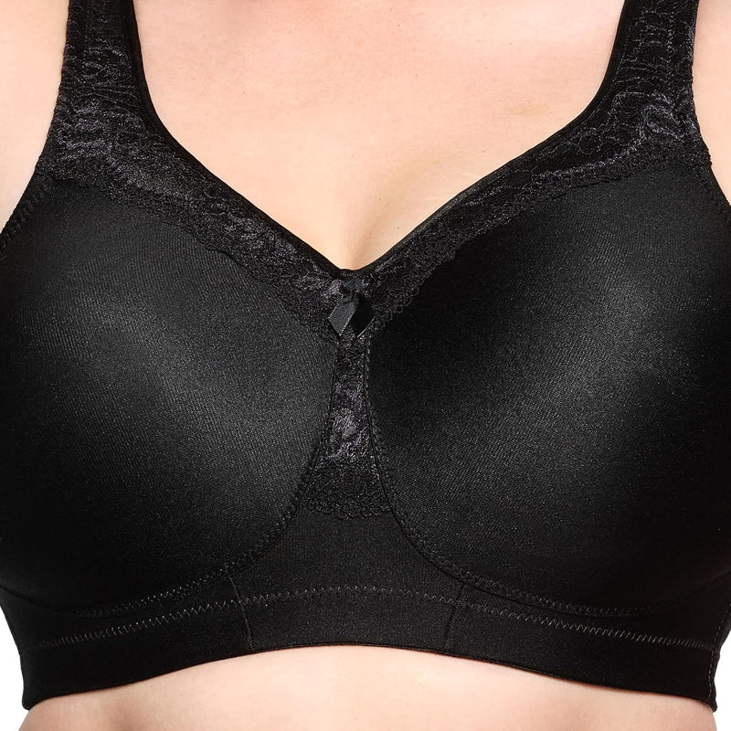 Glamorise Damen Full Coverage Bra 85D Schwarz, 85D Schwarz