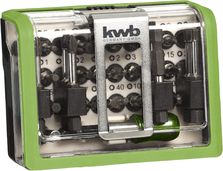 kwb Extreme Force Bit-Box – 28-tlg. inkl. schlagfeste Bits, Bit-Halter und 44652 Zoll Steckschlüssel
