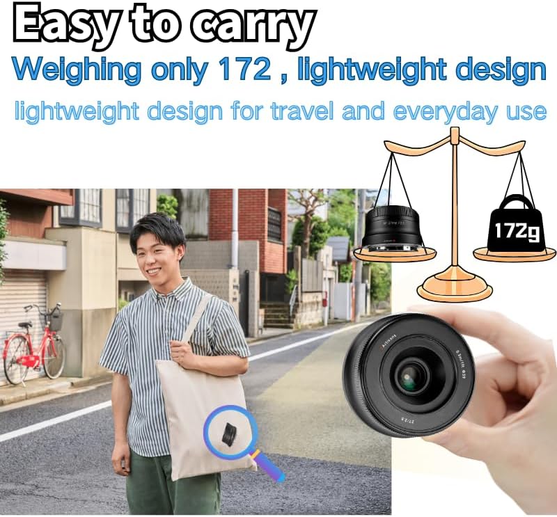 7artisans AF 27 mm F2.8 Autofokus-Objektiv, Weitwinkel-APS-C faszinierendes Autofokus-Kameraobjektiv