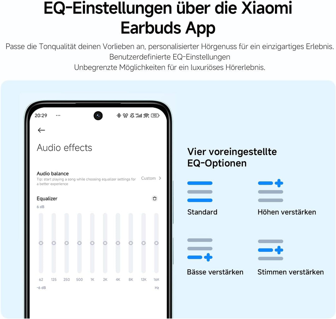 Redmi Buds 6 Lite - In-Ear Kopfhörer, dynamische 40dB Active Noise Cancellation, bis 37 Stunden Akku