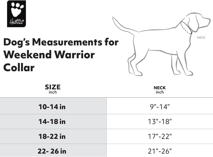 Hurtta Weekend Warrior ECO Hundehalsband, Hecke, 55,9–66 cm 22-26 in Hecke, 22-26 in Hecke