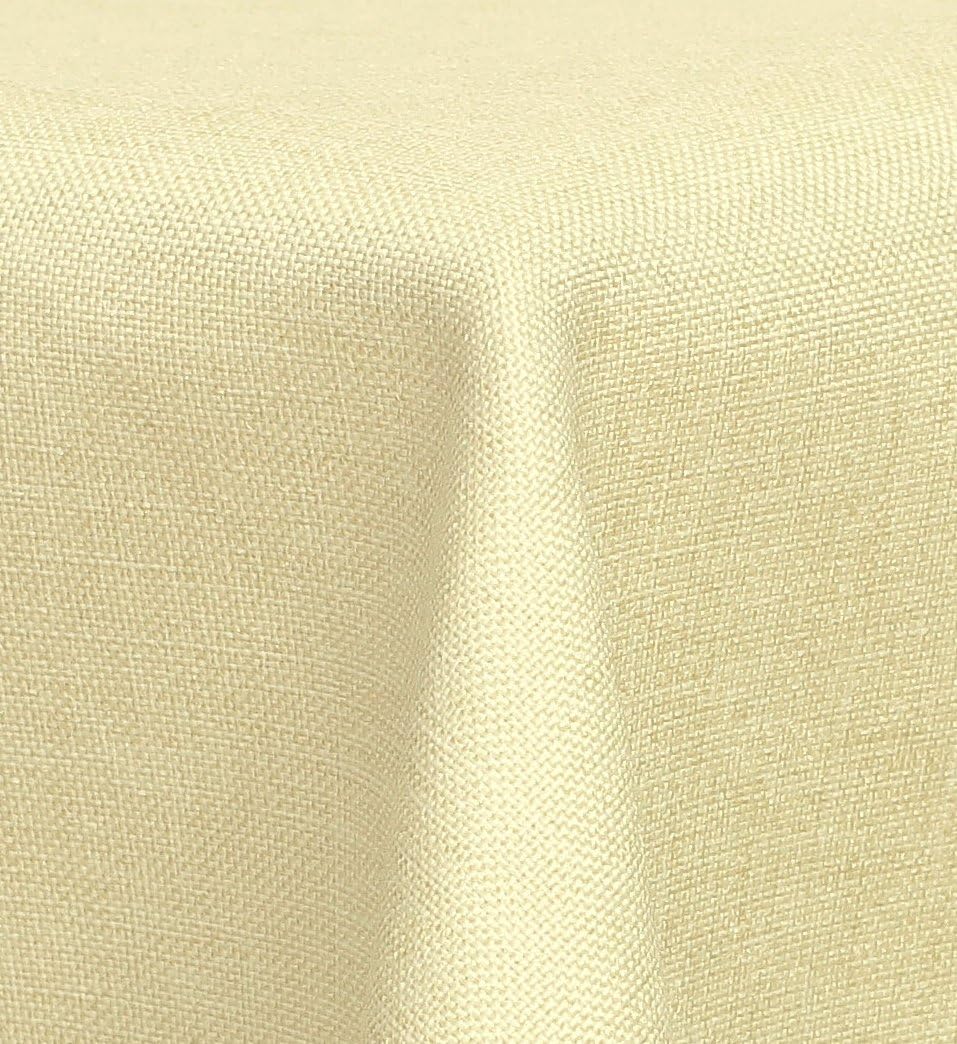 Textil Tischdecke - Leinen Optik - wasserabweisend Eckig - Farbe Grösse wählbar (Ecru, ca. 130x220 c