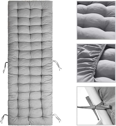 Atyhao Sonnenliege-Kissen, Dicke Ersatz-Garten-Sonnenliege-Kissen, Nur Lounge-Kissen-Auflage für Out
