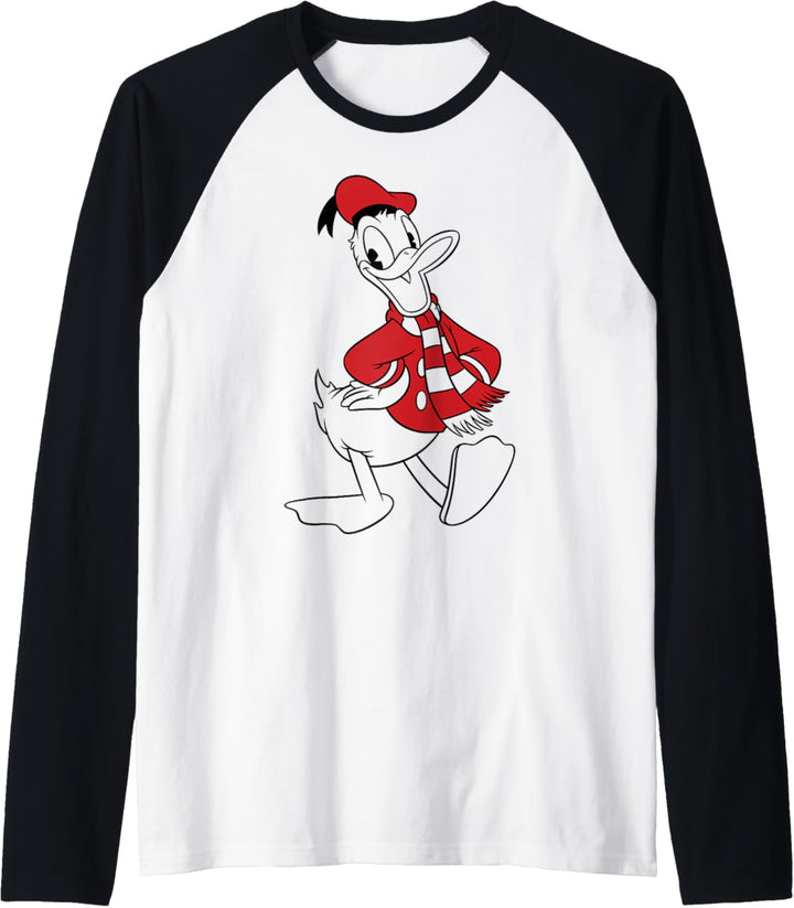 Disney Mickey And Friends Weihnachten Donald Duck Winter Raglan