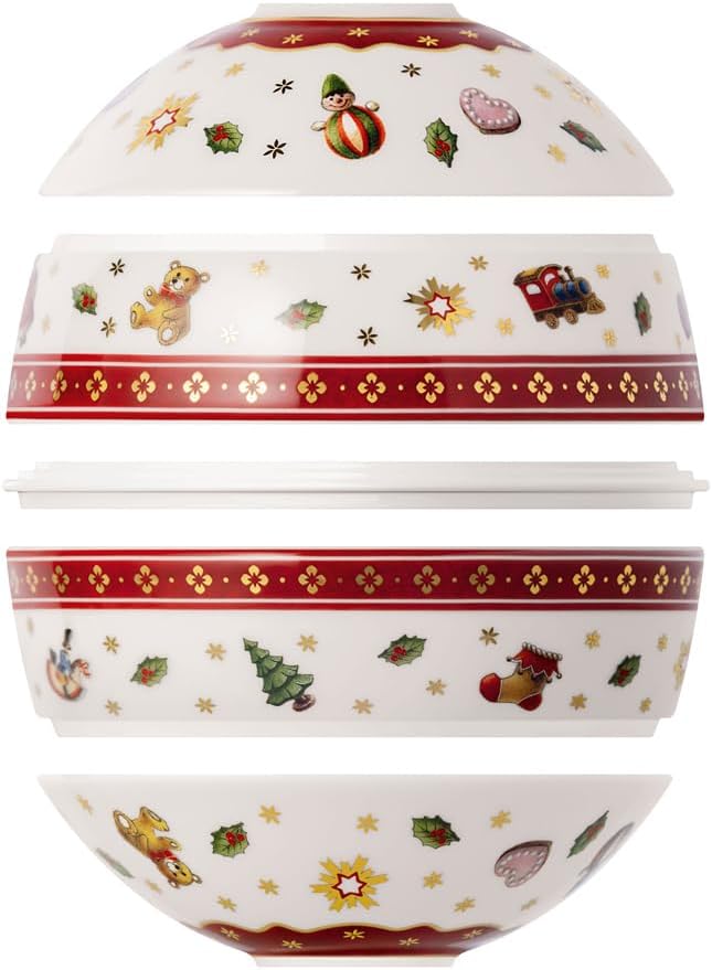 Villeroy & Boch – Toy's Delight La Petite Boule, Geschirrset Porzellan, Weihnachtsgeschirr, Schalens