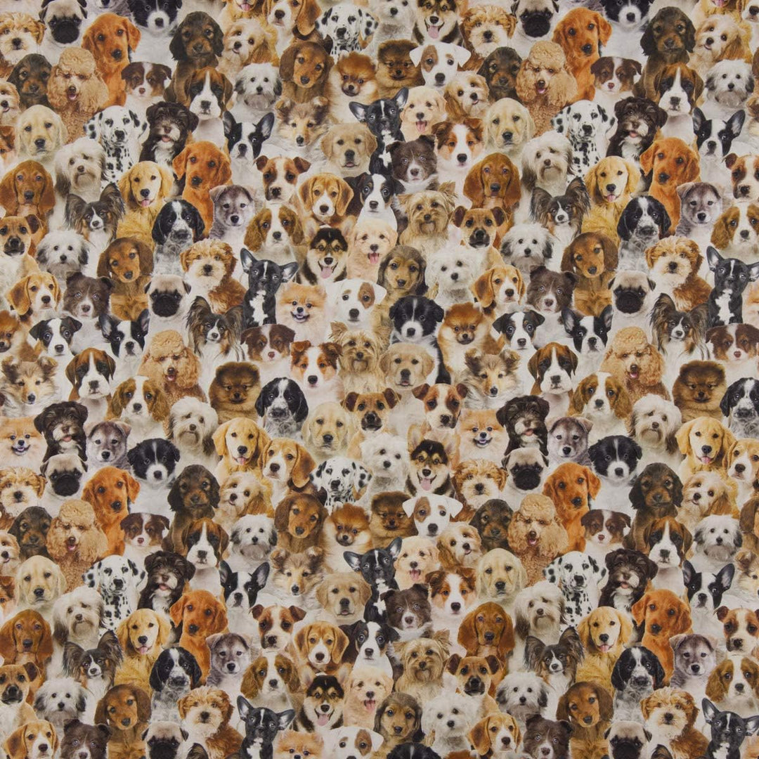 SCHÖNER LEBEN. Zugluftstopper Digitaldr. Hunde Welpen braun weiss schwa, Auswahl:110cm Länge ca. 110