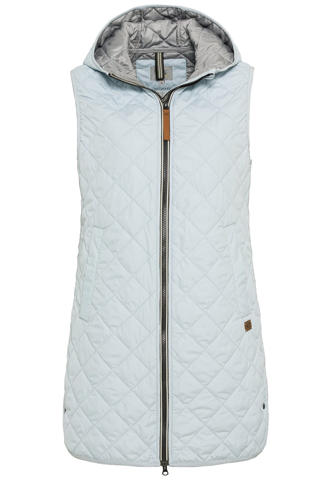 camel active Damen Steppweste aus recyceltem Polyester, 36 Hellblau