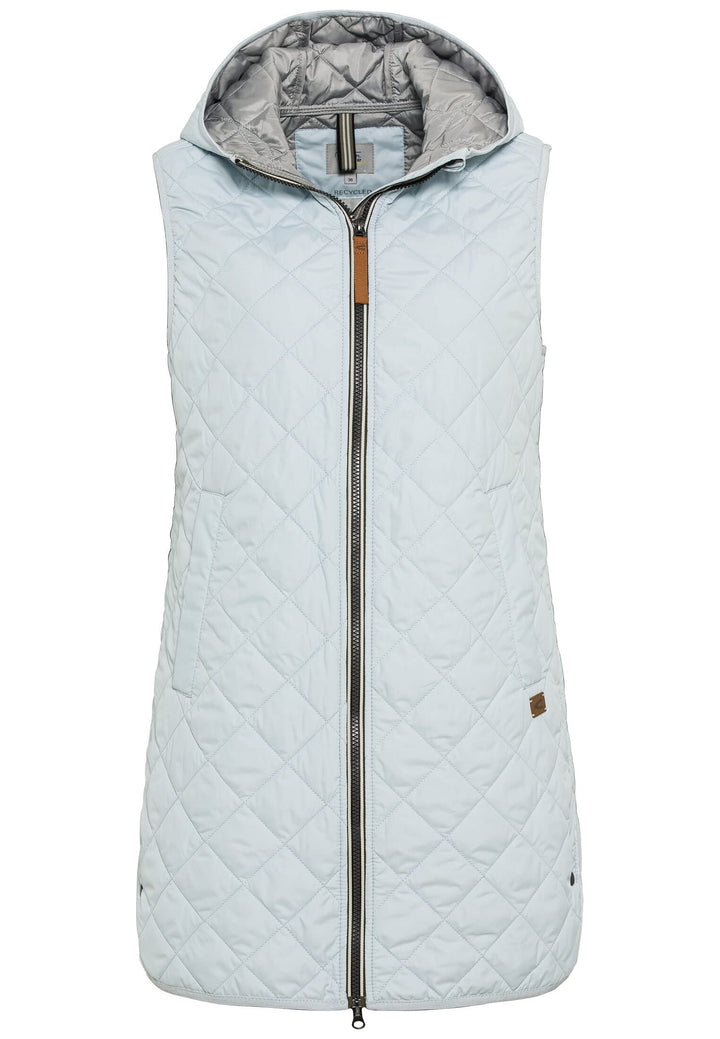 camel active Damen Steppweste aus recyceltem Polyester, 36 Hellblau