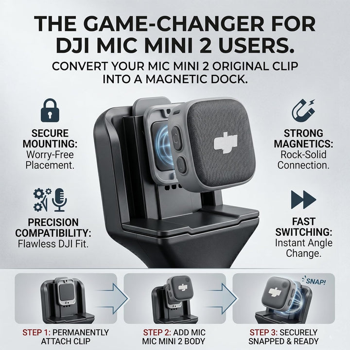 Ständer Halter für DJI Mic 3/Mini/1/2/Rode Wireless Micro/GO II/Insta360 Air Handle Rig Wireless Int