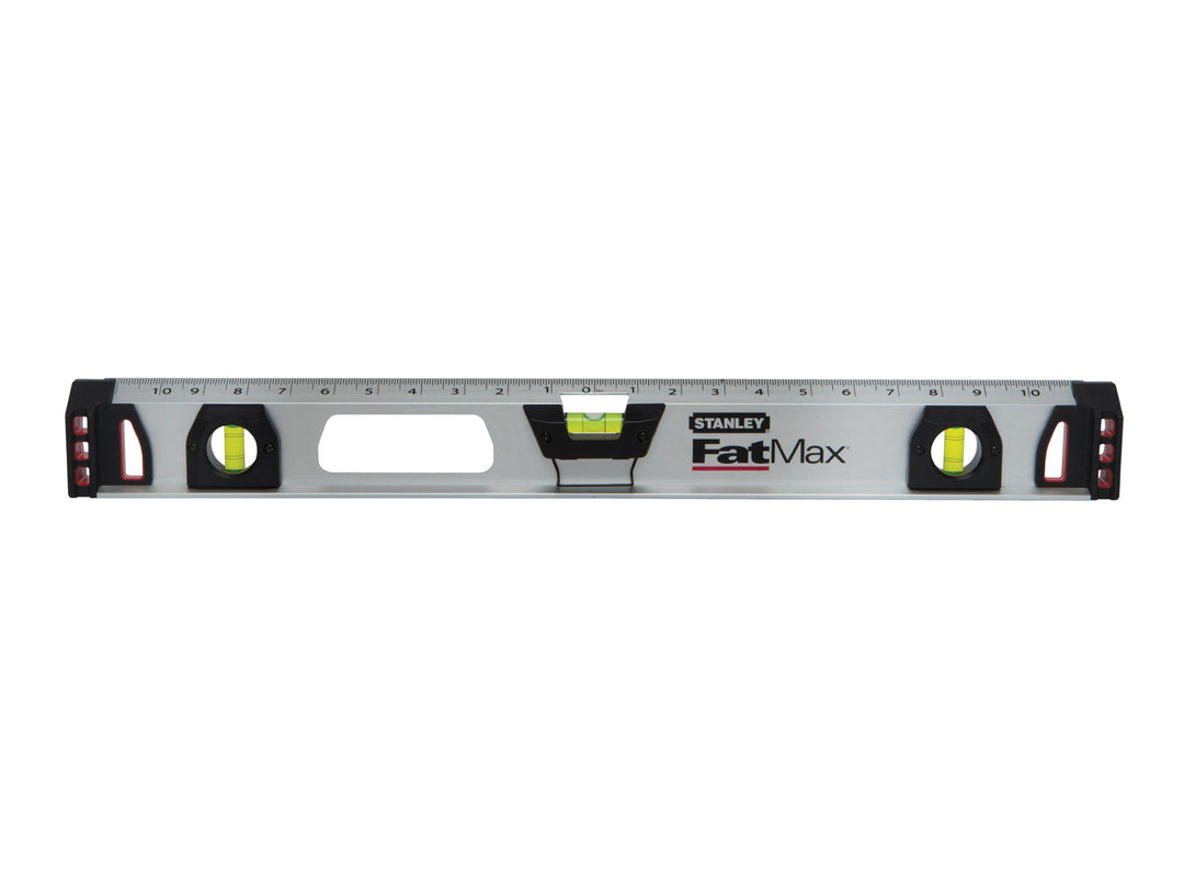 Stanley FatMax I-Profil Wasserwaage II (120 cm Länge, magnetisch, 2 vertikale Libellen/1 horizontale