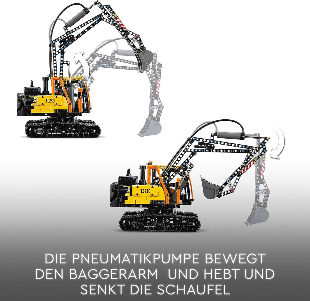 LEGO Technic Volvo FMX LKW mit EC230 Electric Raupenbagger, Kinderspielzeug, Geschenkset für Jungen