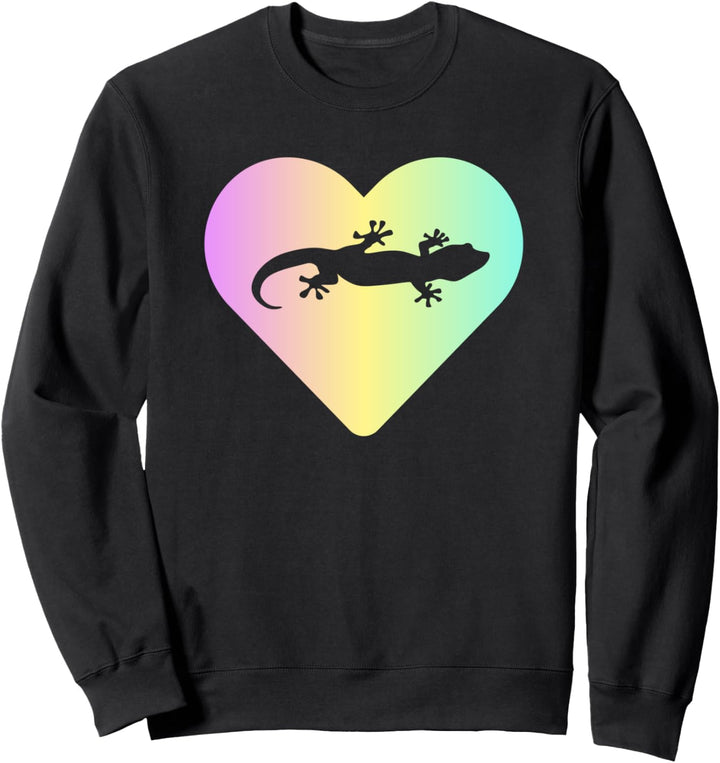 Pastell Gecko Herz Mädchen oder Damen Sweatshirt
