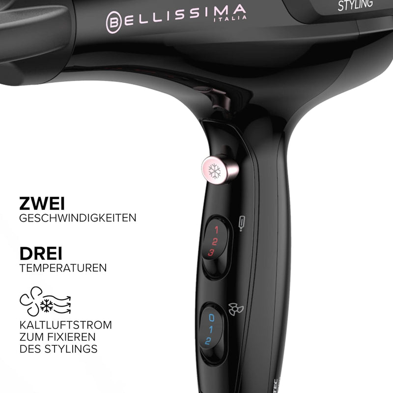 Bellissima Haartrockner S9 2200 Haartrockner und Modell mit Präzision, 2200 W, 8 Kombinationen Lufts