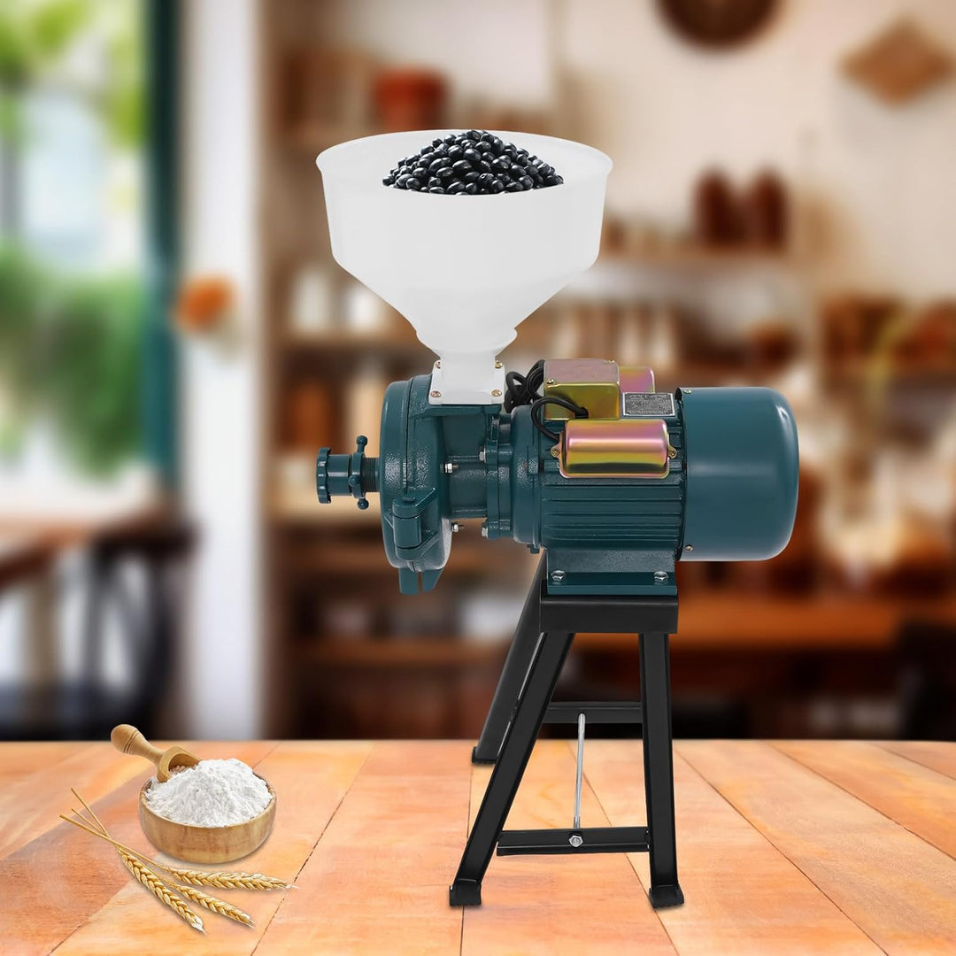 2200W Elektrische Getreidemühle,mit Drehknopf zur Einstellung des Mahlgrads, Kühlabdeckung und freis
