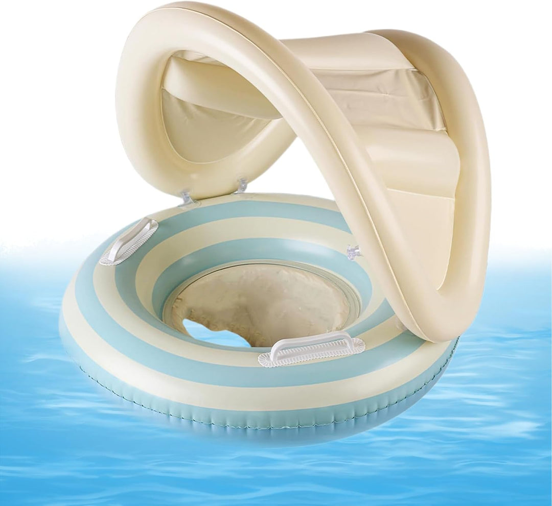 Baby Floaty Chair, Float Ring, Sunshade Canopy Protection, Adjustable Safety Support, Swimming Train