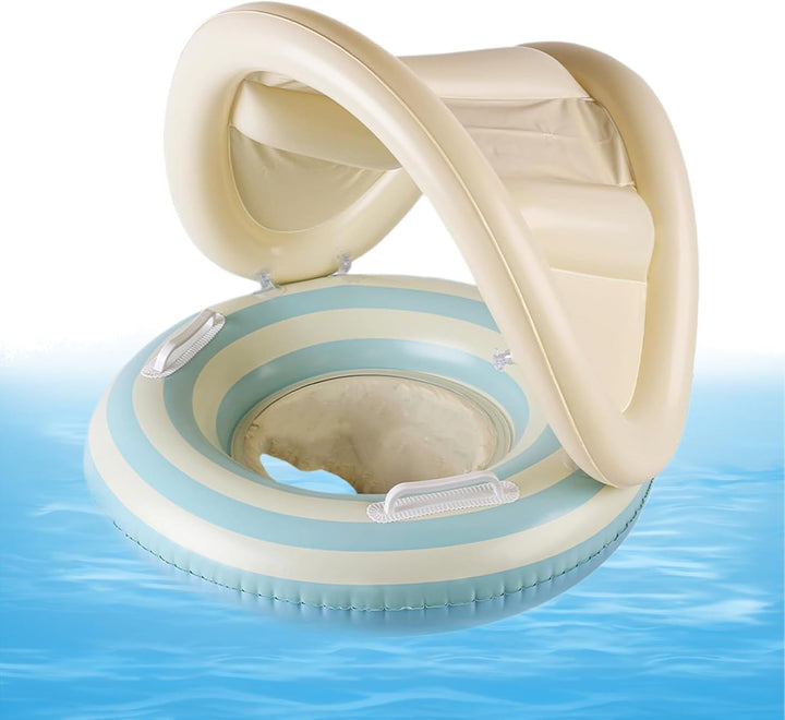 Baby Floaty Chair, Float Ring, Sunshade Canopy Protection, Adjustable Safety Support, Swimming Train