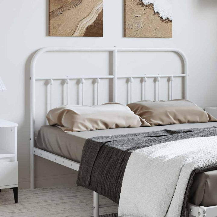 vidaXL Kopfteil, Bettkopfteil aus Stahl Metallkonstruktion, Betthaupt für Bett Metallbett Bettgestel