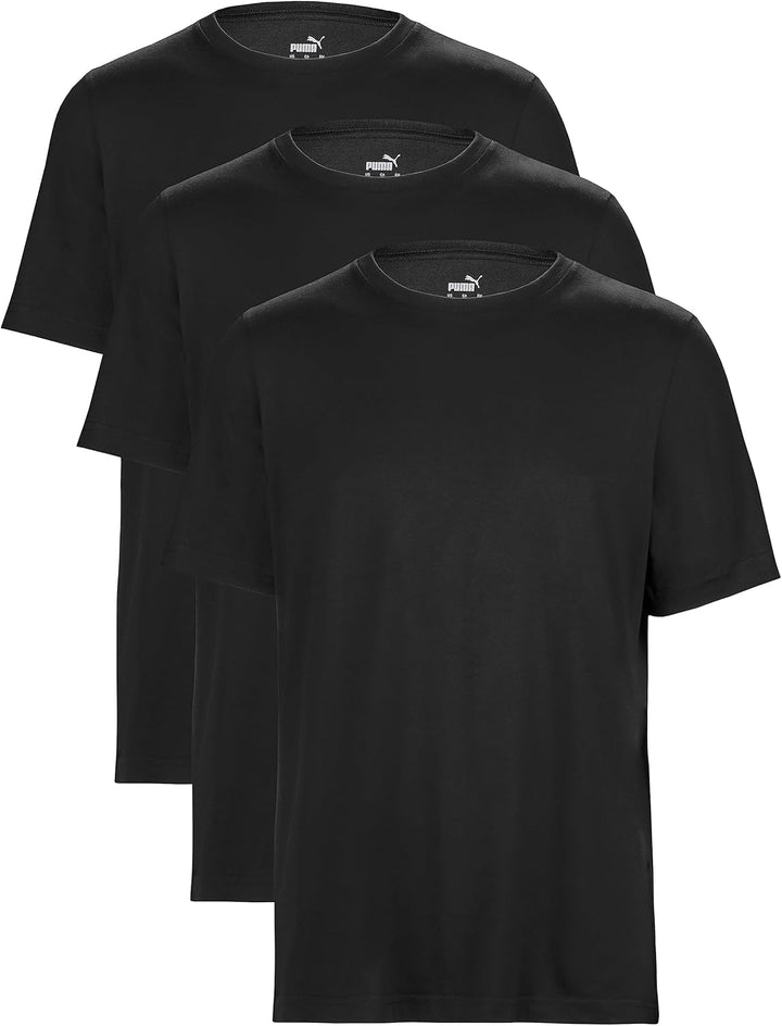 PUMA T-Shirt Kinder Statement Deluxe Edition Kids - Baumwolle - 3er Pack 128 Schwarz, 128 Schwarz