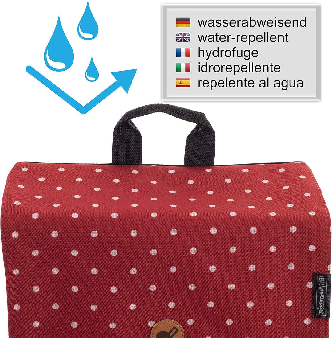 Andersen Einkaufstrolley Ersatztasche - 49 Liter - mit Kühlfach | Seiten- &amp; Fronttasche - wasserabwe