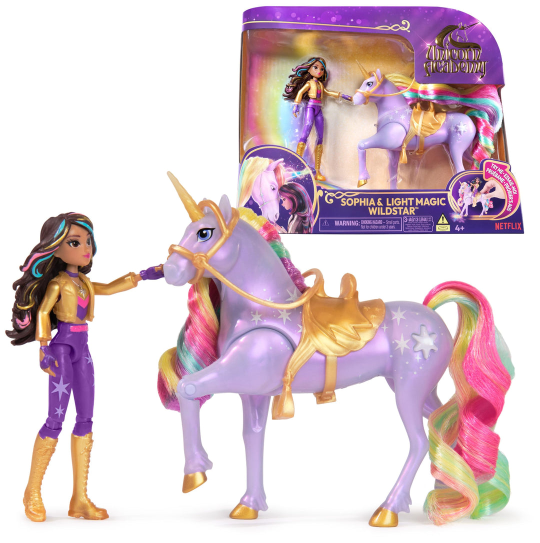 Unicorn Academy Licht-Magie Wildstar und Sophia - ca. 12 cm grosse Originalfiguren zur beliebten Net