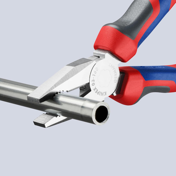 Knipex Kombizange verchromt, mit Mehrkomponenten-Hüllen 160 mm (SB-Karte/Blister) 03 05 160 SB 160 m