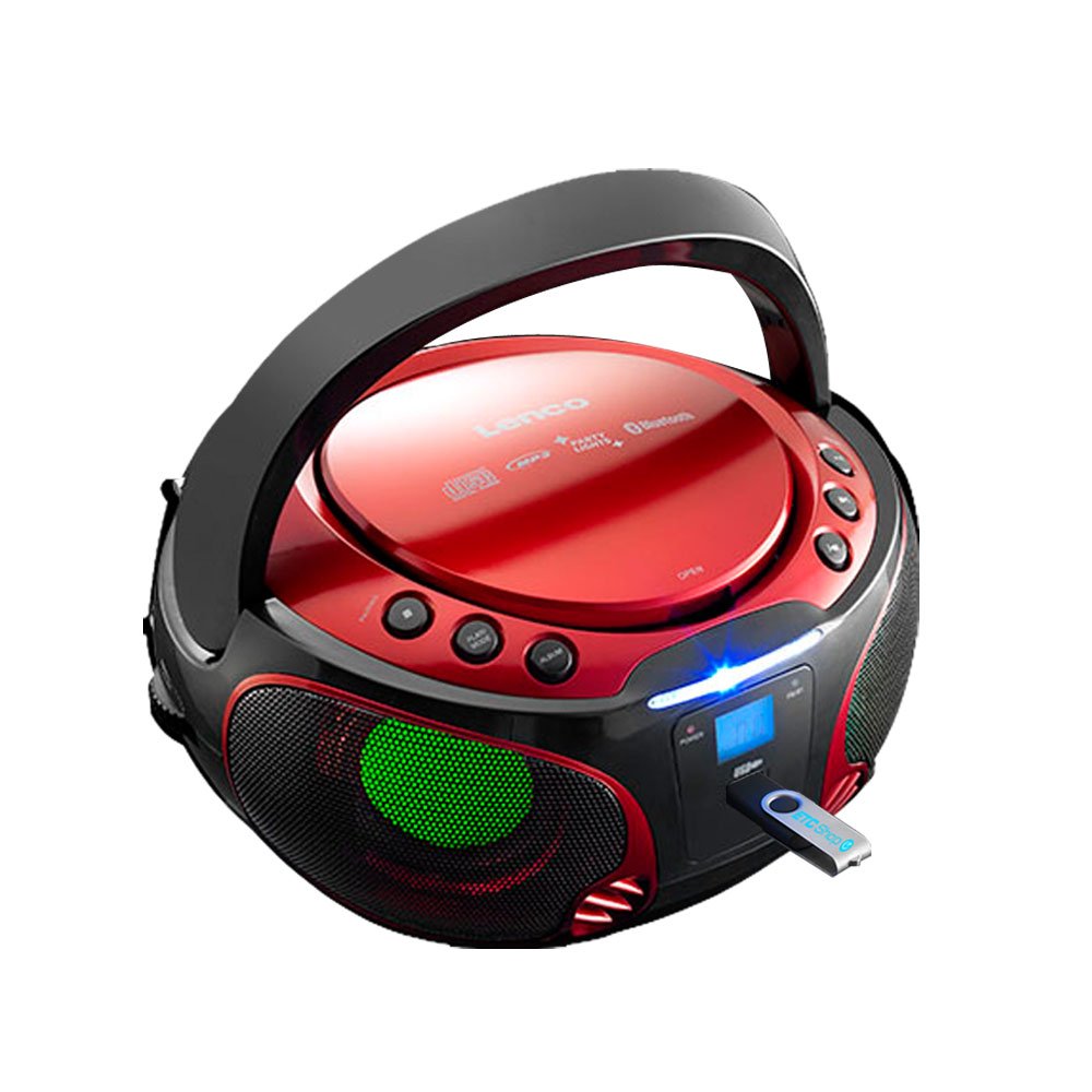 Lenco SCD-550 - CD-Player für Kinder - CD-Radio - Stereoanalage - Boombox - MP3 und USB Player - Blu