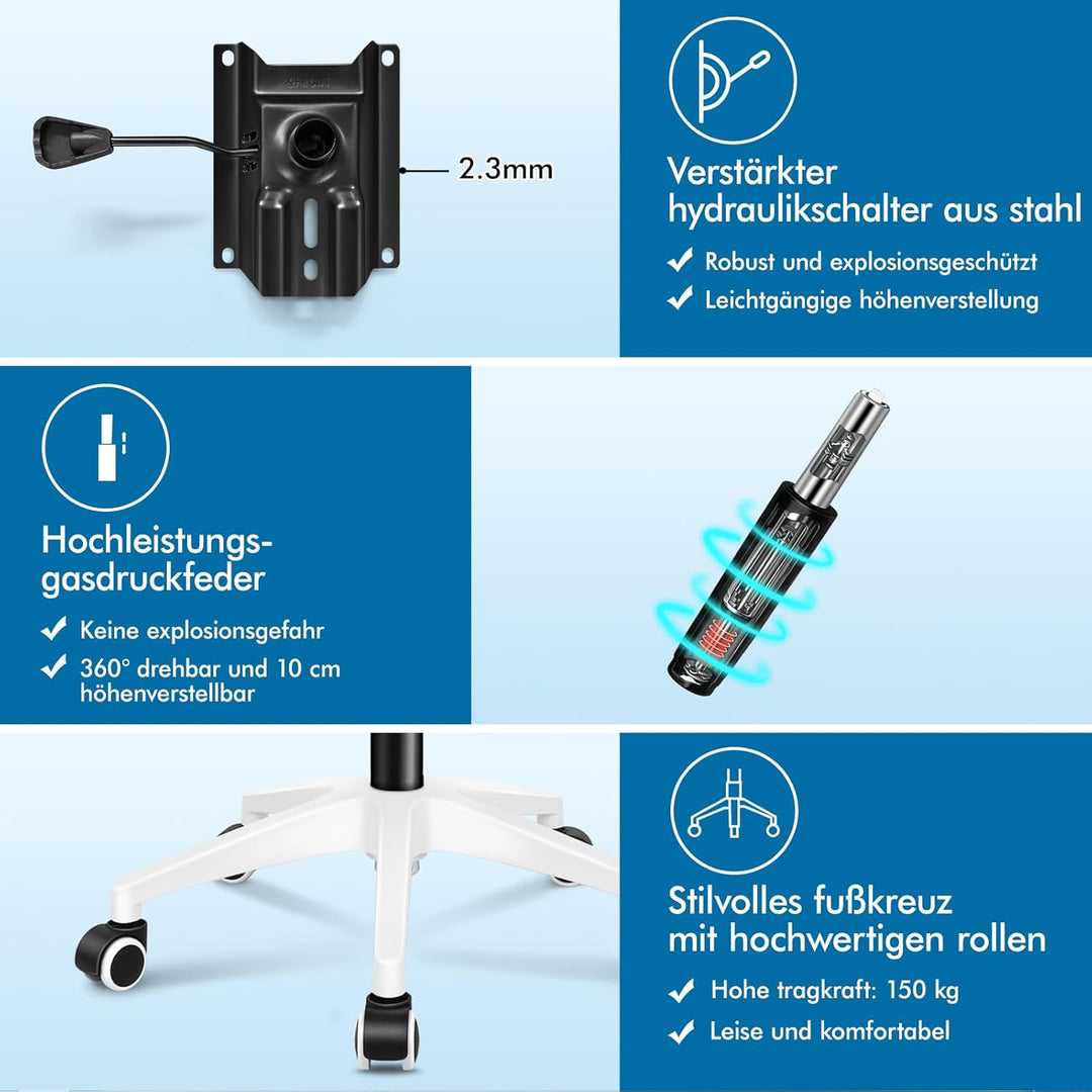 ALFORDSON Bürostuhl Chefsessel Netzstuhl ergonomisch Schreibtischstuhl Wippfunktion höhenverstellbar
