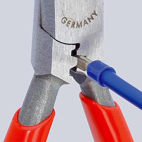 Knipex Verdrahtungszange verchromt, mit Mehrkomponenten-Hüllen, mit Befestigungsöse zum Anbringen ei