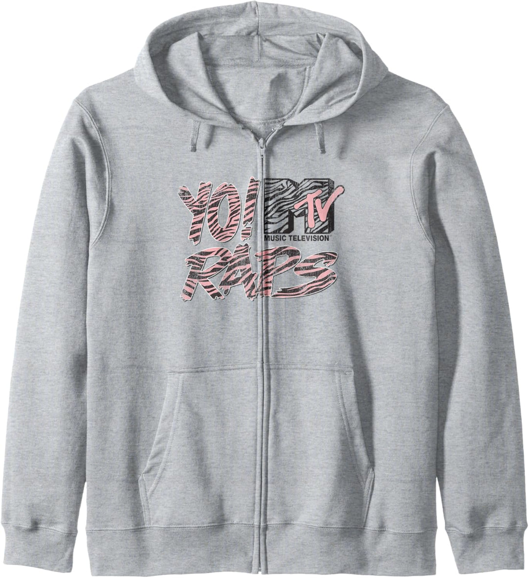 MTV Yo Raps Pink Zebra Pattern Kapuzenjacke