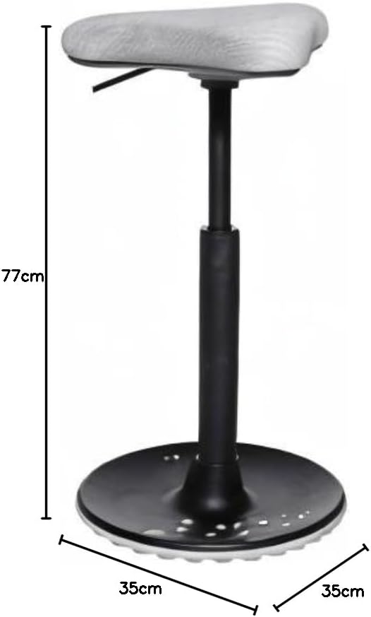 Topstar Sitness H1, Arbeitshocker, Stehhilfe, Drehhocker, höhenverstellbar, Stoffbezug Polyester, he