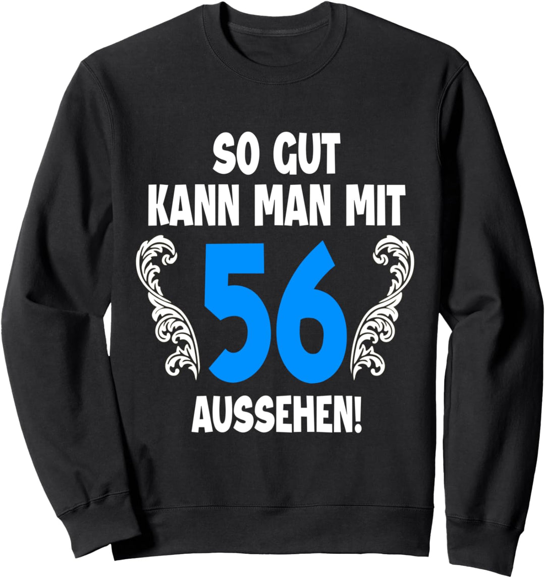 56 Jahre Tshirt Männer Jahrgang 1966 Geboren 56. Geburtstag Sweatshirt
