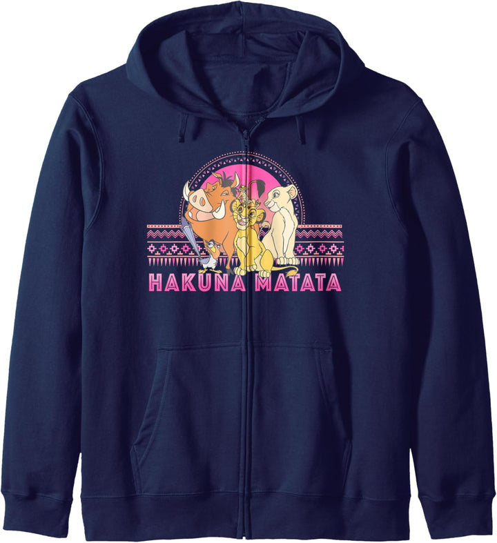 Disney Lion King Hakuna Matata Circle Artsy Portrait Kapuzenjacke
