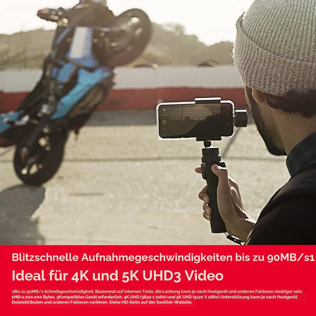SanDisk Extreme microSDXC UHS-I Speicherkarte 128 GB + Adapter (Für Smartphones, Actionkameras und D