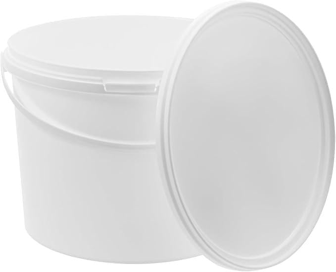 BenBow Eimer mit Deckel 10l Weiss 50x 10 Liter - lebensmittelecht, stabil, luftdicht, auslaufsicher,