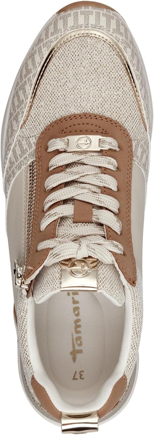 Tamaris Damen Sneaker 39 EU Weiss Ivory Comb, 39 EU Weiss Ivory Comb