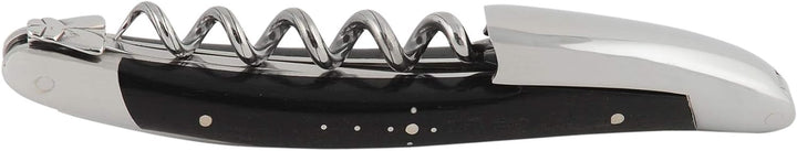 Forge de Laguiole Sommeliermesser | Dreiteilig - Horn - Schwarz - Finish glänzend Horn Schwarz, Horn