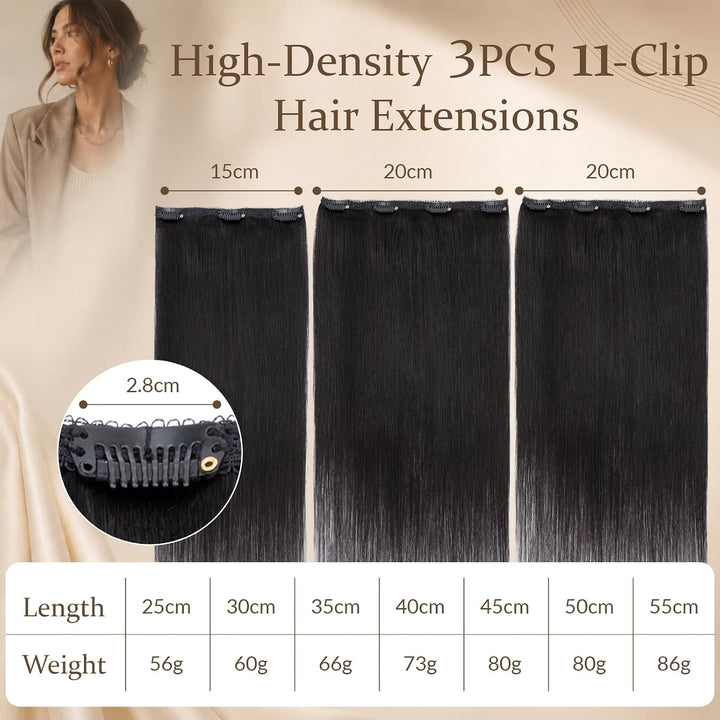 Rich Choices Clip in Extensions Echthaar Extensions Clip in Haarverlängerung Echthaar Remy Human Hai