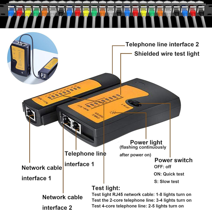 MAYLINE RJ11 RJ45 Cat5 Cat6 Netzwerkkabelprüfgeräte Reparaturwerkzeuge Abisolierschneider, Crimpen d
