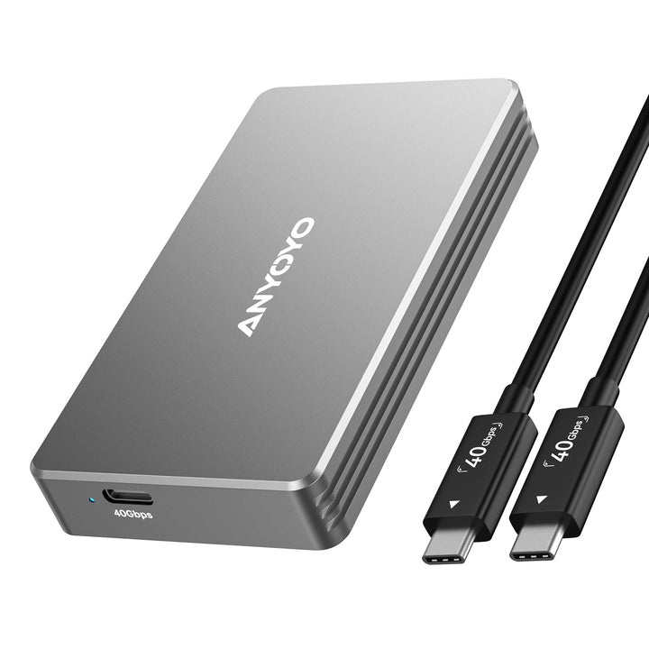 40Gbps NVMe SSD Gehäuse für USB 3.2/3.1/3.0/2.0 Typ-C, USB4 M.2 NVMe-Gehäuse für PCIe 2280 M-Key (B+