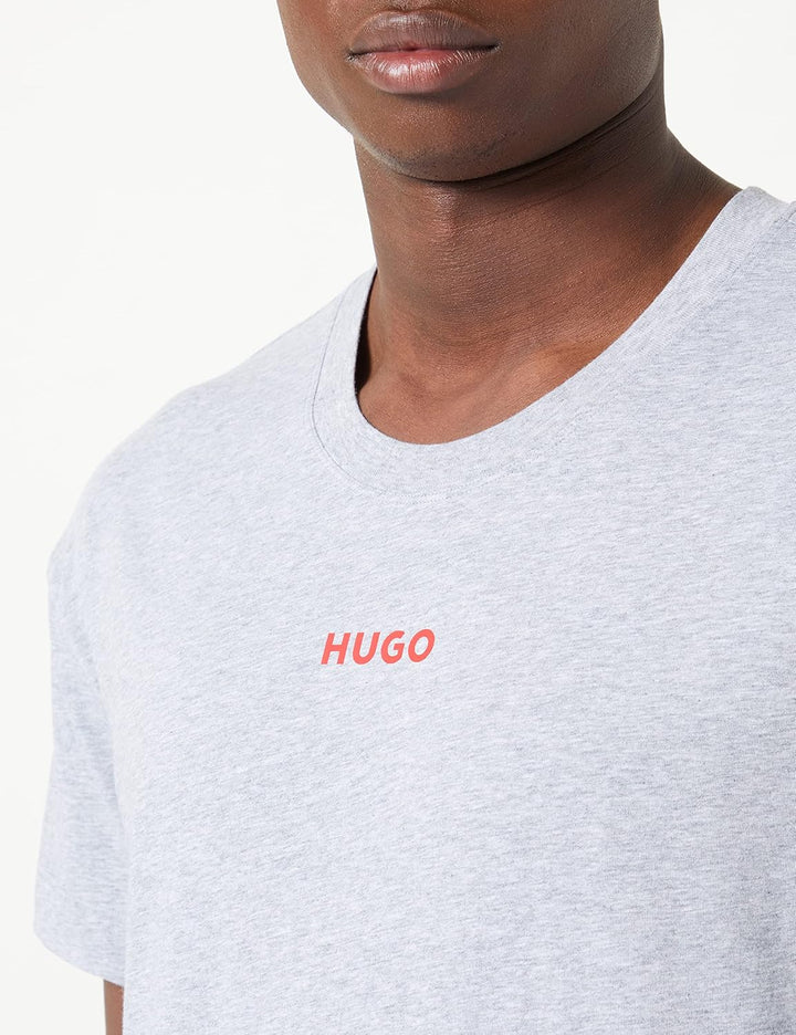 HUGO Herren Linked Pyjama_T_Shirt M Medium Grey35, M Medium Grey35